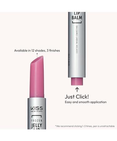 KISS NEW YORK Frozen Jelly Lip Balm Pen High Shine Lip Gloss for Sheer Tint Hydrating Melting Lipstick With Hyaluronic Acid Cooling Effect With Menthol Non-Sticky & Long Lasting (S.Trans Pink) - Buy Online on GoSupps.com