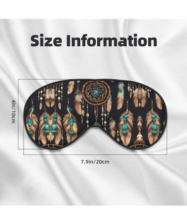 Feather Print Double-Sided Eye Mask | Soft Light Blocking Sleep Aid for Restful Sleep - Buy Online on GoSupps.com