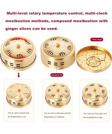 Nichoy Moxibustion Heating Bag & Accessories for Pain Relief | Copper Moxa Box & Cleaning Bag for Waist Neck Knee Shoulder Back - Buy Online on GoSupps.com