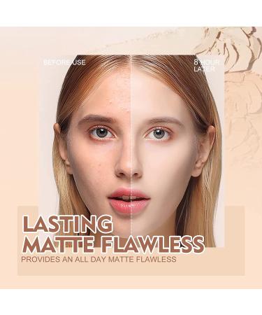 Oil Control Waterproof Pressed Powder - Matte Long Lasting Finish (Natural Beige) - Buy Online on GoSupps.com