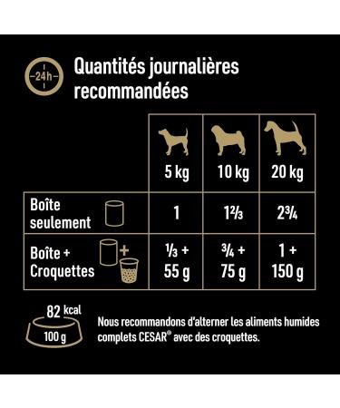 CESAR Natural Goodness - 24 Cans of 400g (Pack of 8 Packs of 3 Cans) - In Terrine for Adult Dogs (3 varieties - Beef / P - Buy Online on GoSupps.com