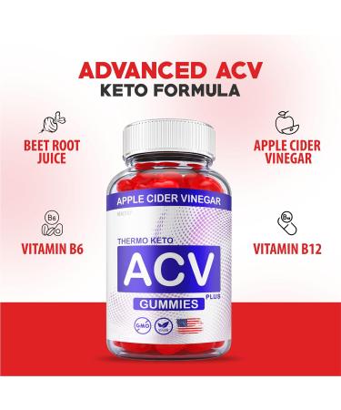 2 Pack Thermo Keto ACV Gummies for Weight Loss - 1000mg Vegan Formula - Apple Cider Vinegar - 120 Gummies - Buy Online on GoSupps.com