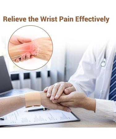 GINTRON 2 Pack Ultra Slim Wrist Brace for Carpal Tunnel - Adjustable Compression Strap for Pain Relief and Comfort - Small Beige - Buy Online on GoSupps.com