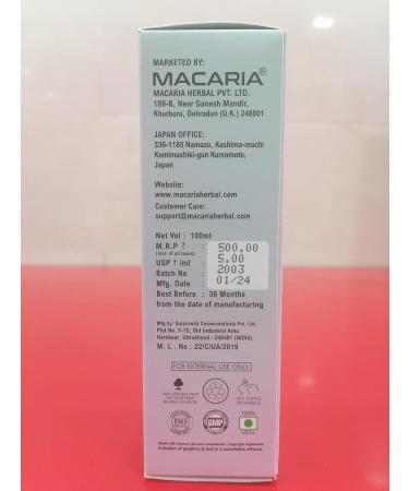 Macaria Herbal Pvt ltd Yuii Biotin & Keratin with Argan hair Oil for frizzy hair and growth - Buy Online on GoSupps.com