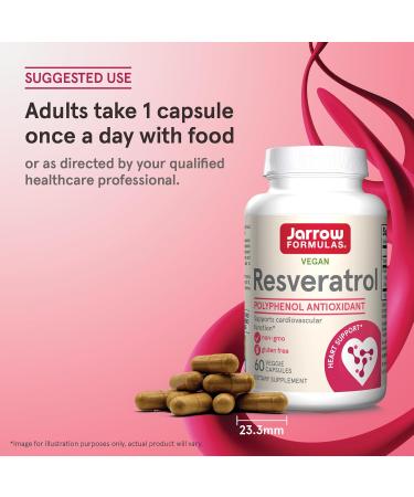 Jarrow Formulas Resveratrol 100 mg â€“ 60 Veggie Caps for Antioxidant Support - Buy Online on GoSupps.com