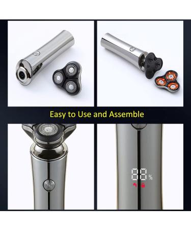 Electric Shaver for Men Rechargeable Rotary Face Razor 100% Waterproof Shaving Men's Cordless Shavers with USB Fast Charging - Buy Online on GoSupps.com