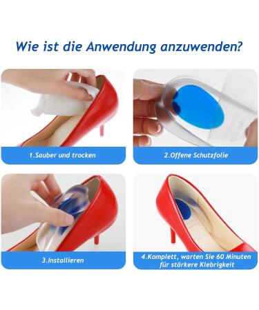 Heel Spur Inserts & Cushions for Plantar Fasciitis | Gel Heel Pillows for EU 34-39 - Pain Relief Solutions - Buy Online on GoSupps.com