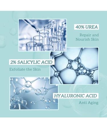 Urea 40% Foot Cream 50g - Cracked Heel Repair & Callus Remover for Dry, Hard Skin - Maximum Strength for Hand, Foot, and Body Care - Buy Online on GoSupps.com
