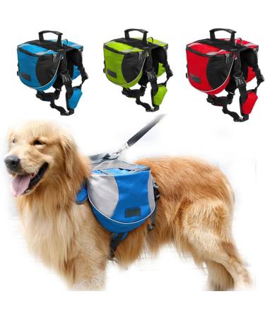 Gaorui Hundred Waterproof Saddlebag Backpack - Adjustable Large for Hiking Camping & Training - Black/Green (Chest: 27.6-31.9 inch) - Buy Online on GoSupps.com