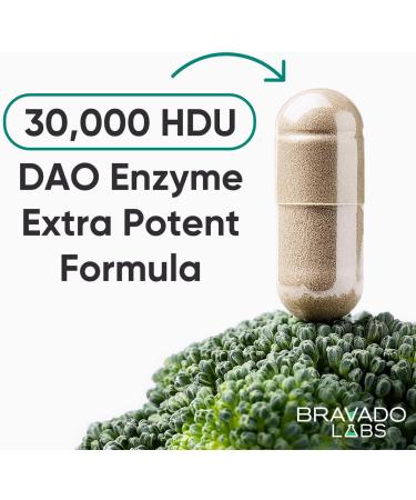 DAO Supplements Histamine Blocker Extra Potent 30 000 HDU DAO Enzyme Formula for Histamine Digest & Immune Support for Food-Related Histamine Intolerance - Daily Use - 120 caps. 120 Count (Pack of 1) - Buy Online on GoSupps.com