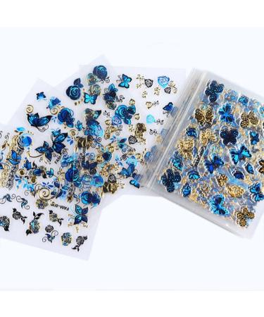 30 Sheets 3D Butterfly-shape Decals Colorful Self Adhesive Manicure Tips Flower Designs Nail Art Decor Nail Foil Stickers(1) - Buy Online on GoSupps.com