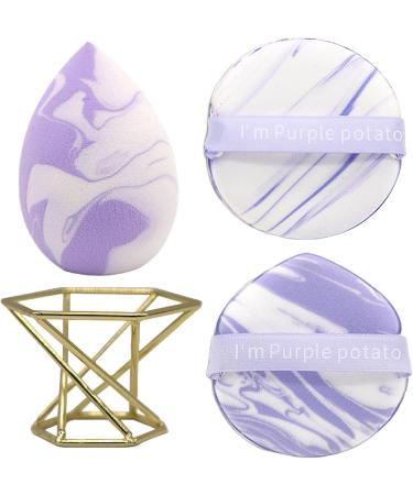 Sponge Powder Puff - Powder Puff Sponge Blender Soft Face Puff with Holder Multi-purpose Beauty Blenders Set for Dry and Wet Use Makeup Puff for Liquid Foundation Bb Cream - Buy Online on GoSupps.com