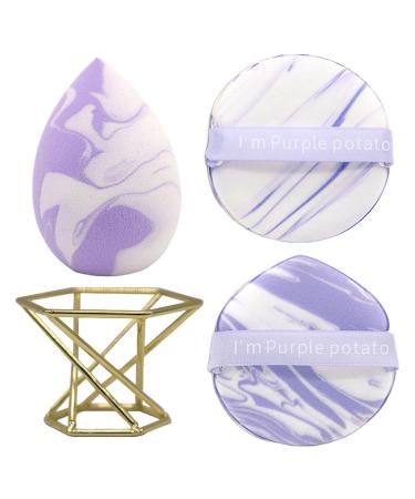 Makeup Blender Sponge Makeup Beauty Sponge Blender with Holder - Soft Powder Puff for Dry and Wet Use Multi-purpose Makeup Puff Beauty Blenders Set for Powder Concealer Isolation