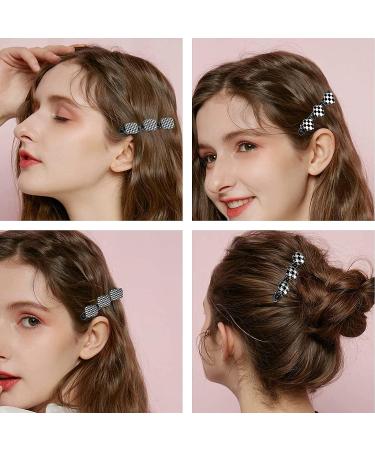 8PCS Sparkling Crystal Stone Braided Hair Clips for Women - Clover Rhinestone Hair Accents - Set of 3 Mini Clips for Ladies and Girls - Buy Online on GoSupps.com