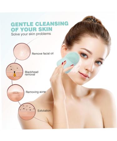 Gogogmee Silicone Face Brush Face Cleansing Brush Cleaning Scrubber Facial Cleansing Brush Face Scrubber Brush for Women Deep Face Cleaning Brush Silicone Brush Double Sided 8x6cm Green - Buy Online on GoSupps.com
