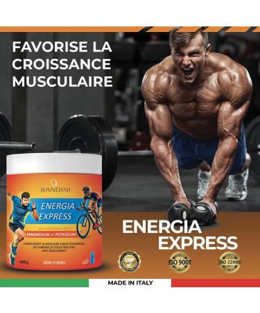 Bandini Energia Express 600g | Electrolytes Powder | Carbohydrate and Mineral Salts Supplement with Magnesium and Potassium | Athletes and Athletes | Vegan | Made in Italy - Buy Online on GoSupps.com