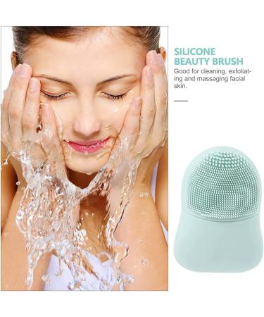 2-in-1 Dual Sided Facial Cleansing Brush for Men - Soft Bristles and Silicone Scrubber - Blue - Buy Online on GoSupps.com