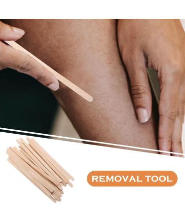 Nolitoy 100 Pcs Wax Stick Applicators - Wooden Spatula for Body Legs Face & Eyebrow Hair Removal - Buy Online on GoSupps.com