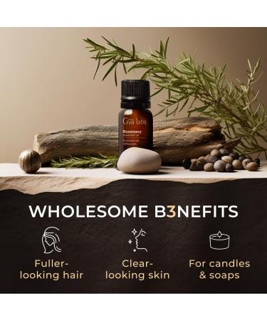 Egyptian Geranium Essential Oil for Skin & Rosemary Oil for Hair Set - Aromatherapy Grade Essential Oils Set - 2x0.34 fl oz - Gya Labs - Buy Online on GoSupps.com