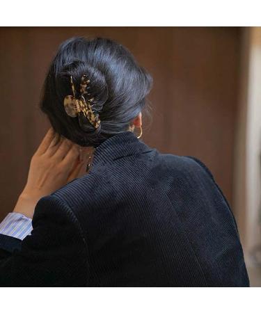 3 PCS Big Hair Claw Clips 3.8 Inch - Nonslip Durable Large Clips for Women - Fashionable Hair Accessories for Thick and Thin Hair - Strong Hold Barrettes in Black/Brown Leopard/Light - Buy Online on GoSupps.com