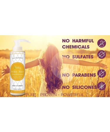 Organic Olive Silky Hair Conditioner - Sulfate Free Nourishing Treatment for Stronger Hair Roots - Daily Use for Men & Women - Vitamins & Proteins 8.4 oz - Buy Online on GoSupps.com