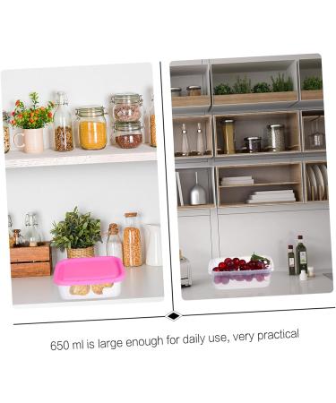 SHOWERORO 1 Set 6 Pcs Fresh Storage Lunch Box Pink Containers Plastic Fruit Storage Container Vegetable Food - Buy Online on GoSupps.com