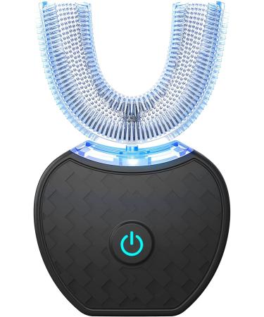 V-White Electric Toothbrush Adults - Ultrasonic U-Shaped Toothbrushes for Teeth Whitening - 360 Mouth Cleansing Hands free Gums Protection - Wireless Charging  LED Light - Waterproof IPX7 Certified Black - Buy Online on GoSupps.com