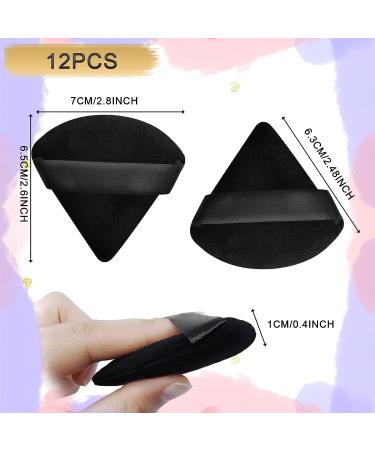 BLMHTWO 12-Piece Triangle Powder Puff Set for Pressed and Loose Powder - Dual-Use Cotton Puffs with Strap for Flawless Makeup Application - Buy Online on GoSupps.com