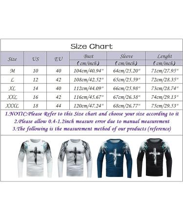 ZDDO Men's Soldier Long Sleeve Jesus Cross Print T-Shirt - Gray, X-Large - Buy Online on GoSupps.com