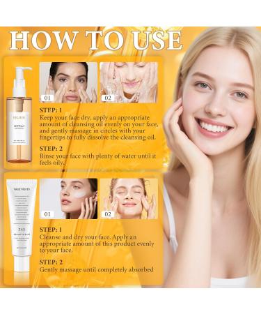 exatta Centella Asiatica Extract 345 Relief Cream + Centella Light Cleansing Oil 345 Intensive Repair Cream suitable for all skin types - Buy Online on GoSupps.com
