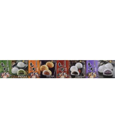 Royal Family Japanese Mochi Variety Pack Including Red Bean, Taro, Green Tea and Peanut, 29.6 oz
