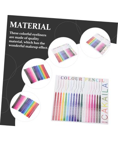 VINTORKY 18pcs Eyeliner Woman Makeup Tools Cosmetics Eye Line Pencils Eyeshadow Pens Eye Shadow Stick Abs - Buy Online on GoSupps.com