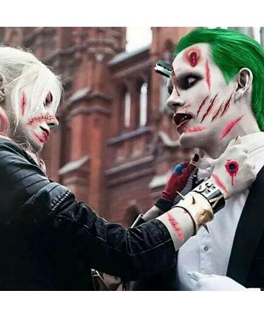 Halloween Simulation Scar Stickers- 10pcs Waterproof Tattoo Zombie Scars for Cosplay - Buy Online on GoSupps.com