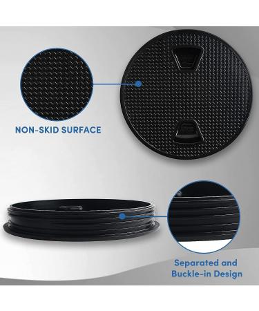VEITHI Circular Non Slip Inspection Hatch - Boat Deck Plate for RV Marine Kayaks - 6 inch Detachable Cover with Screws - Buy Online on GoSupps.com