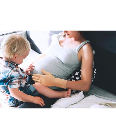 Doctor Developed Nude Arthritis Compression Gloves + Handbook | Relief for Osteo/Rheumatoid Joint Disease & Raynaud's | Full Finger Large Size - Buy Online on GoSupps.com