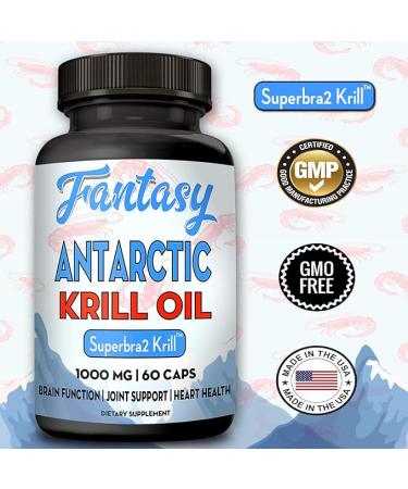 Pure Antarctic Krill Oil 1000mg with Astaxanthin  Omega 3 6 9 EPA DHA - 120 Capsules | Non-GMO  Gluten-Free  Mercury-Free  Wild-Caught - Buy Online on GoSupps.com