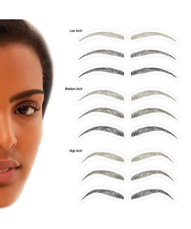 Godefroy MyBrows Long Lasting Eyebrow Transfers - Soft Arch Medium Brown - 48-Pairs (96 Transfers) | Perfect for Effortless Eyebrow Style - Buy Online on GoSupps.com