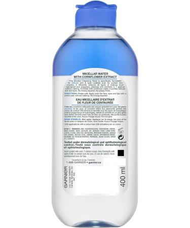 Garnier Skin active Micellar Water With Cornflower Extract All-in-1 Micellar Water Delicate Skin & Eyes 400 mL - Buy Online on GoSupps.com