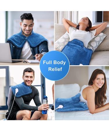 DESUNIC Weighted Heating Pad for Neck and Shoulder Pain Relief - 6 Heat Settings, Auto-Off Timers - Ideal Gift for Mom, Dad, Women, Men - Birthday Gift - Buy Online on GoSupps.com