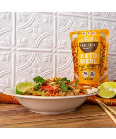 Miracle Noodle Thai Peanut Shirataki Noodles - Gluten Free, Vegan, Non GMO, Low Calorie, Keto - 9.2 Oz (6-Pack) - Buy Online on GoSupps.com