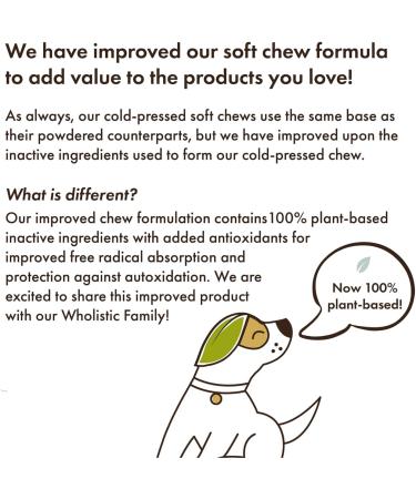 Wholistic Pet Organics Dog Multivitamin Chews | Natural Homemade Supplement with Probiotics | 120 Count - Buy Online on GoSupps.com