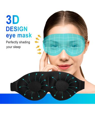 3D Contoured Cup Sleep Mask - Adjustable Straps, Super Soft Eye Mask for Women Men, Ideal for Sleeping, Travel, Yoga - Peony Flower Design - Buy Online on GoSupps.com