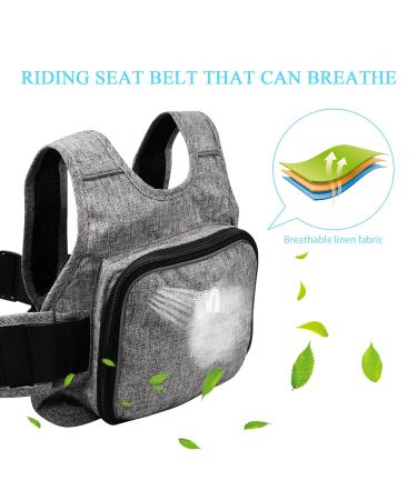 Children's Motorcycle Safety Belt | Adjustable Harness with Reflective Strips for Kids & Babies - Grey - Buy Online on GoSupps.com