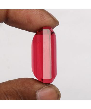 Buy REAL-GEMS 128.50 Ct Pink Tourmaline Healing Crystal Emerald Shaped Gemstone for Wellness & Balance | International Shipping Available - Buy Online on GoSupps.com