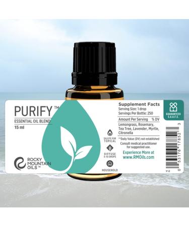 Buy Rocky Mountain Oils Purify Essential Oil Blend 15ml - Organic Diffuser Oil with Frankincense & Sage for Aromatherapy | Perfect for Home Spa & Hotel Use - Buy Online on GoSupps.com