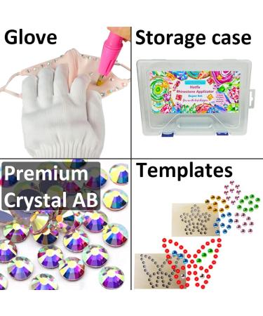 Hotfix Rhinestone Applicator Kit with 19 Color Gems and Templates - Pink Bedazzler Tool for Clothes and Crafts - Buy Online on GoSupps.com