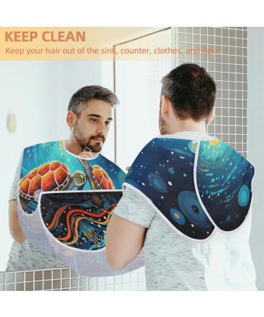 Abstract Animal Turtle Beard Bib Apron - Men's Beard Hair Catcher & Shaving Gift for Dad - Perfect for Father's Day & Christmas - Buy Online on GoSupps.com