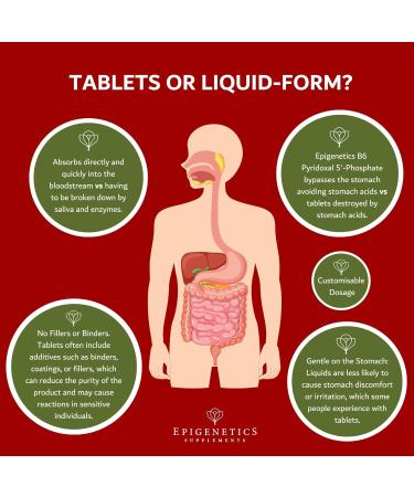 Vitamin B6 (P5P) 100ml | Pyridoxal-5-Phosphate 2300mcg | UK Made Vegan Friendly Liquid |10 Drops Daily (133 Servings) 133 count (Pack of 1) - Buy Online on GoSupps.com