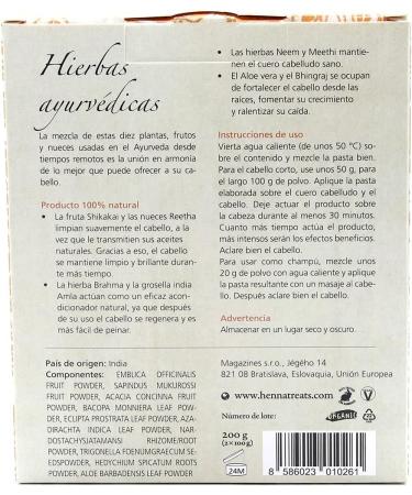  INDIAN NATURAL HAIR CARE Ayurvedic Herbs - Natural Hair Treatment and Shampoo 200g - Powder - Buy Online on GoSupps.com