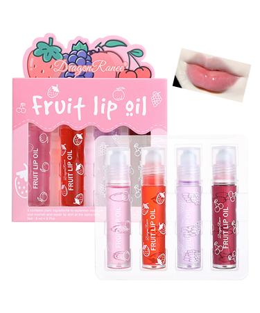 Girls Roll On Lip Gloss Set with Case 4 Pcs Glossy Lip Make up for Kids and Teens Fruity Flavors Kid Friendly Party Gift Best Friends - Buy Online on GoSupps.com